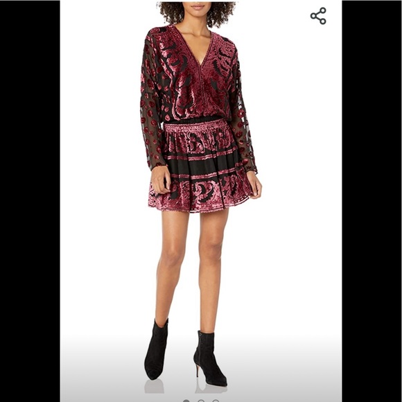 Ramy Brook NWT Clarice Velvet-Burnout Dress - Picture 5 of 12